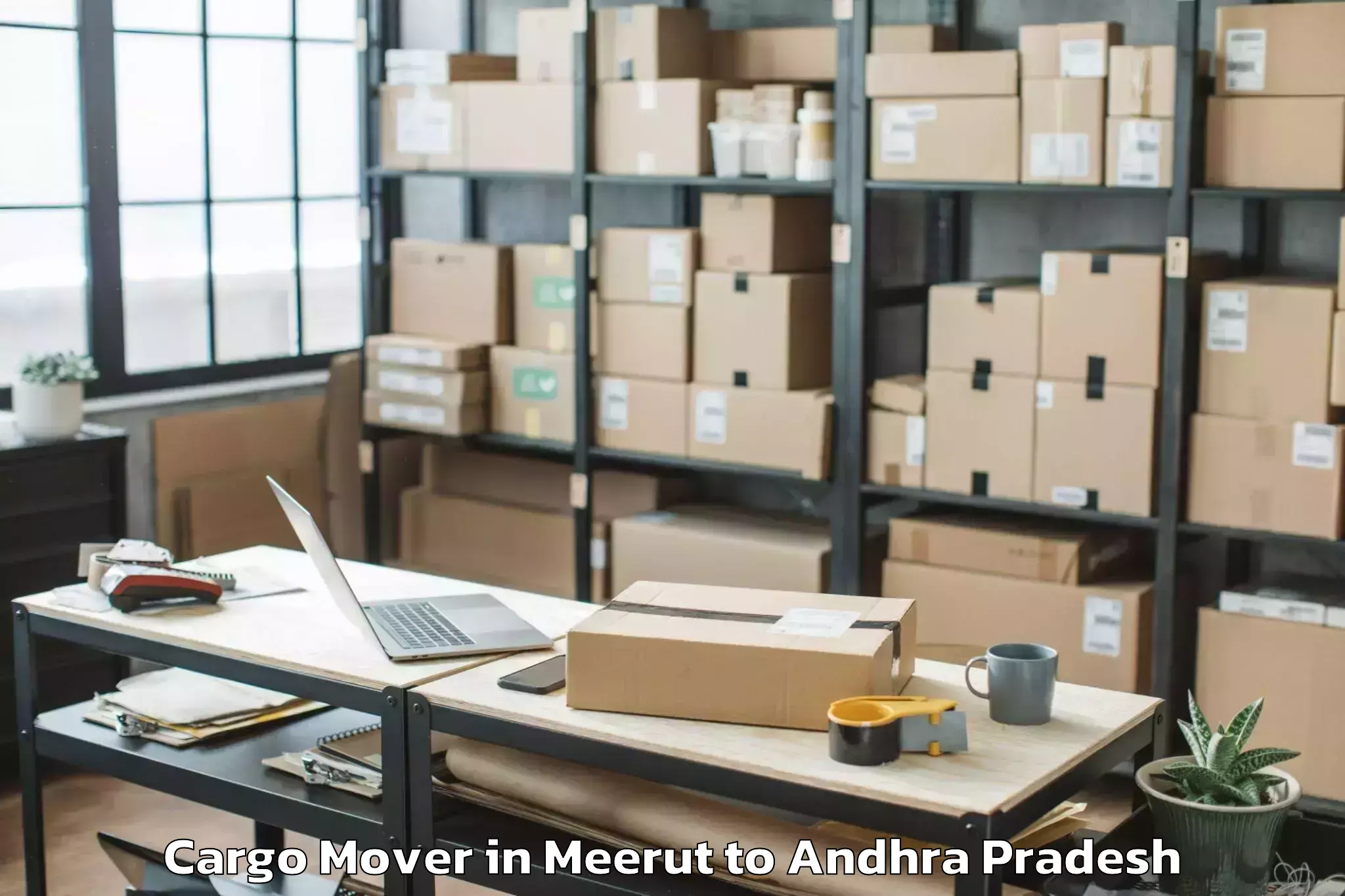 Top Meerut to Laveru Cargo Mover Available